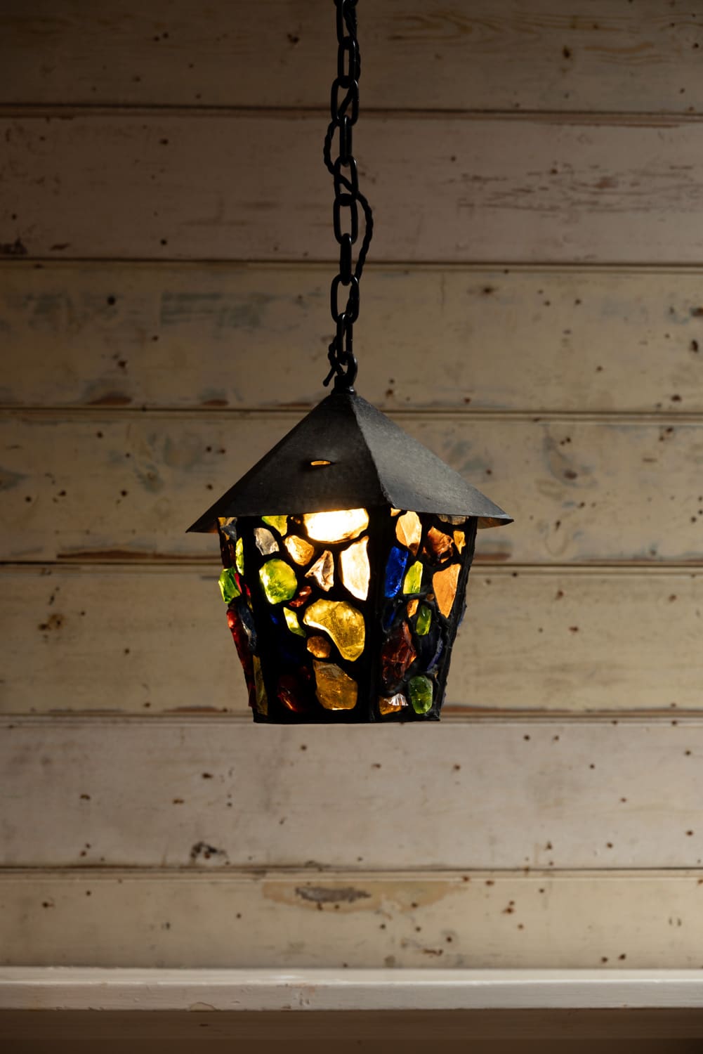 Peter Marsh Arts and Crafts Rock Lantern #1193 - Retrouvius