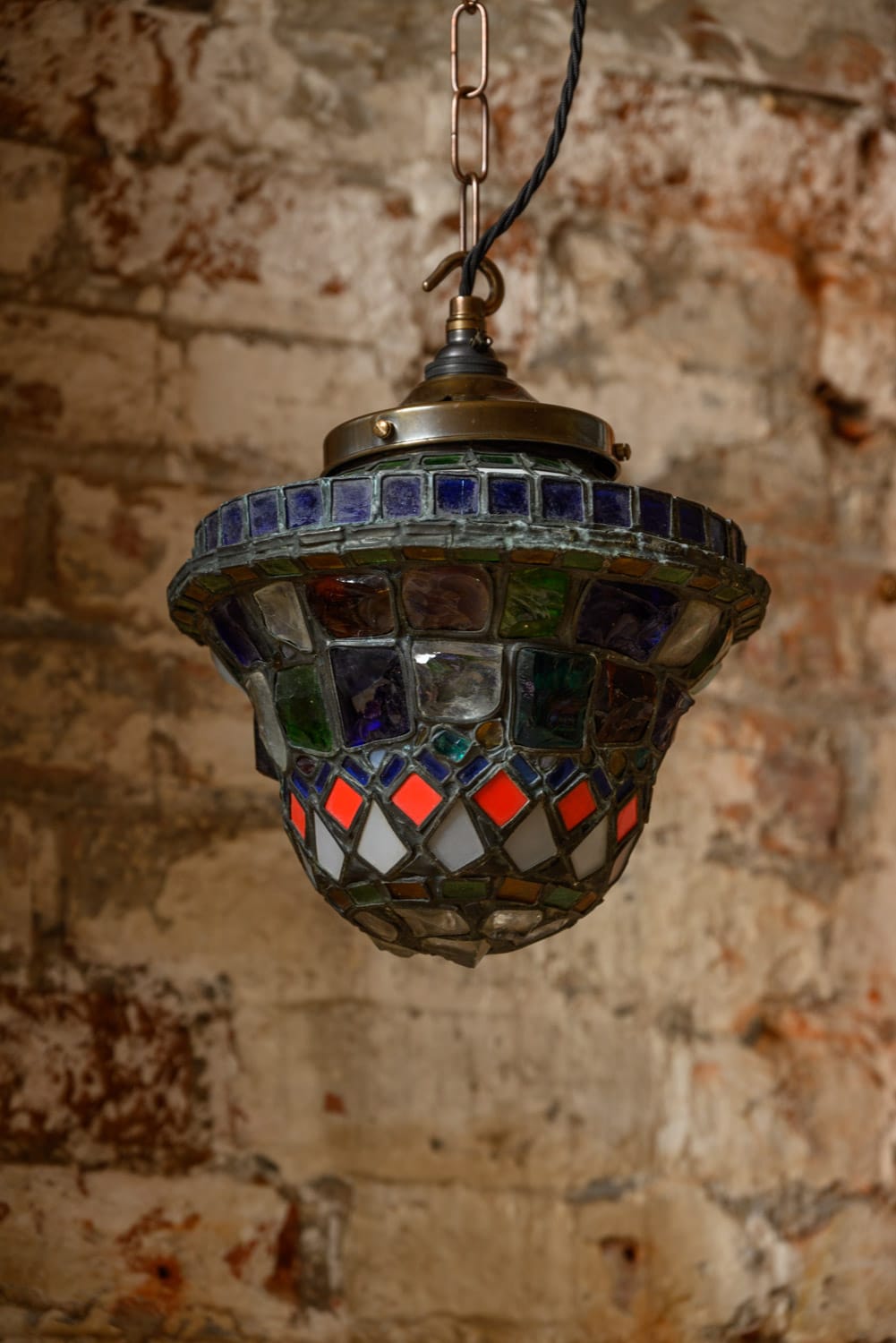 Peter Marsh Rock Glass Lantern #1264 - Retrouvius