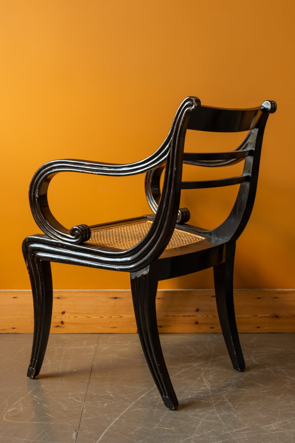 Pair Of Reeded Regency Chairs 6513 Retrouvius