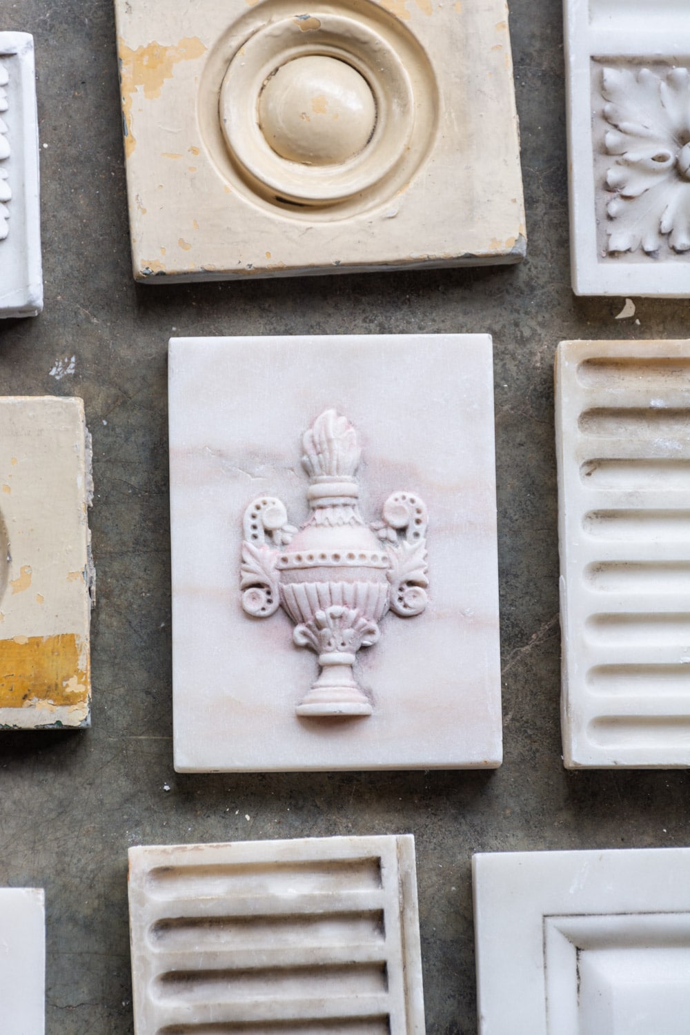 Small Carved Marble Inserts #6720 - Retrouvius