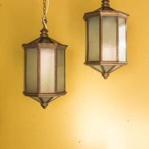 Large 1920's Brass Lanterns #5365