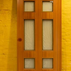 Carved Glass Six Panel Doors #2816