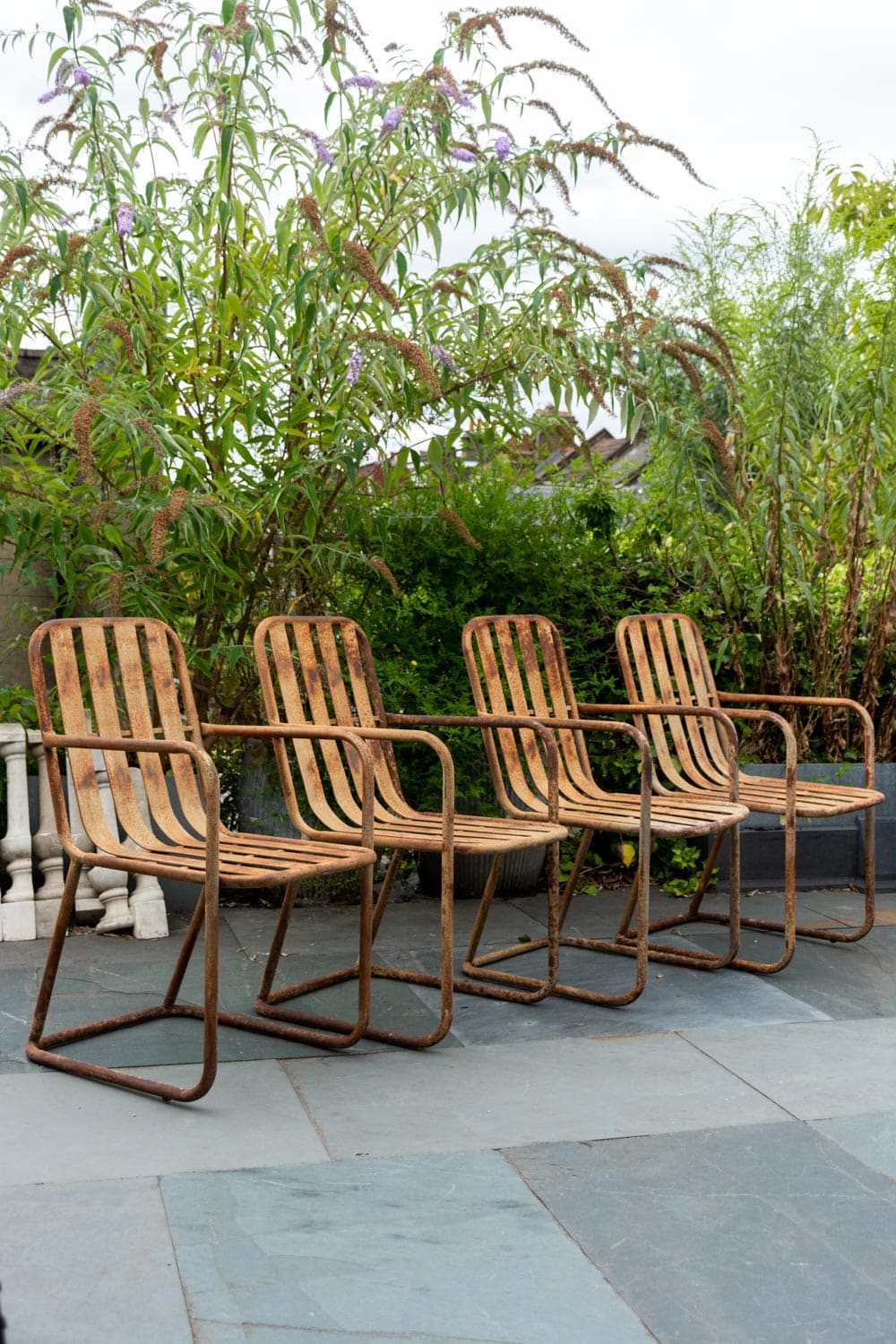 Steel chair sales for garden