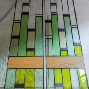 Steel And Coloured Glass Room-Dividers #5457