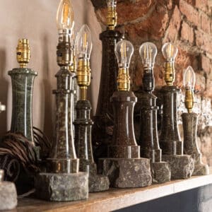 Serpentine Stone Lighthouse Lamps #6974
