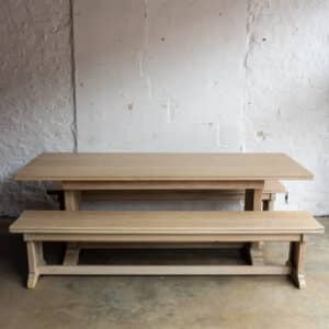 Limed Oak Refectory Table #6999