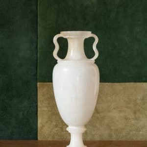 Two-Part Alabaster Urn Lamp #7081