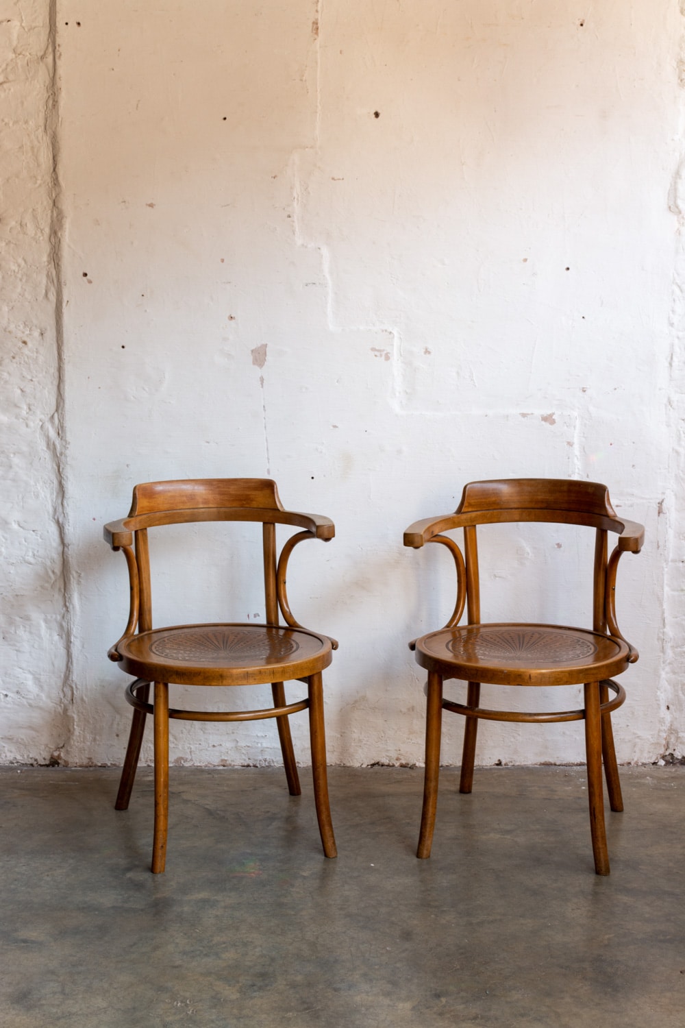 Pair of APM Bentwood chairs Retrouvius