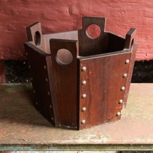 Teak Paper Basket #8834
