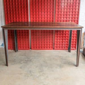 Iroko And Iron Table #8908