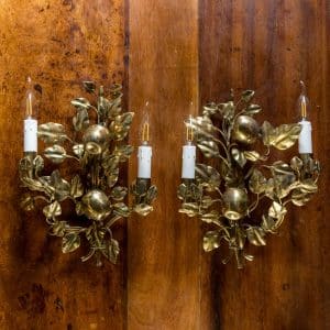 Pair of Italian Tole Sconces #9436