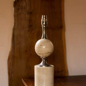 1960s Travertine Lamp by Philippe Barbier #9512