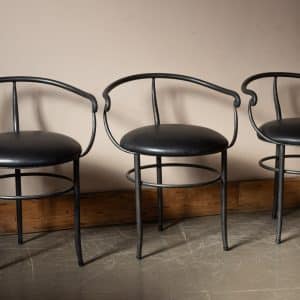Emery et Cie Wrought Steel Upholstered Chairs #9519
