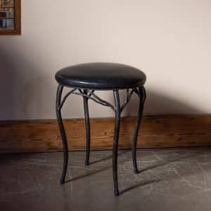 Emery et Cie Wrought Steel Upholstered Stool #9520