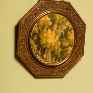 Octagonal Brass Mirror #9749