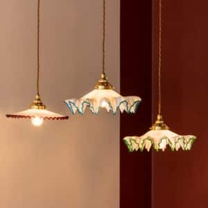 Coloured-edge Frilly Pendants #9762