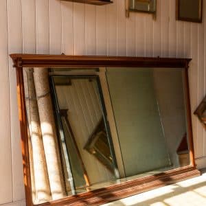 Large Mahogany Overmantle Mirror #9785