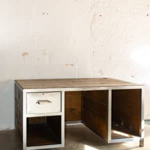 Steel and Wood Industrial Desk #9816