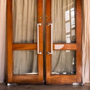 Glazed Hardwood School Doors #9874