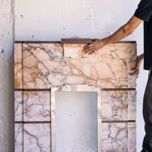 Art Deco Marble Fire Surround #9864