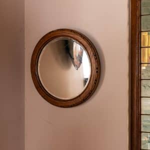 Small Hardwood Circular Mirror #9882