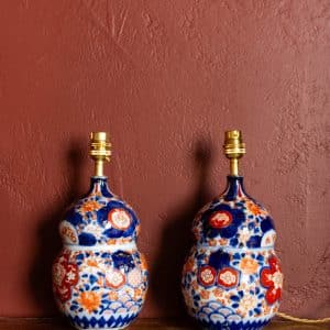 Pair of 19th Century Imari Lamps #9903