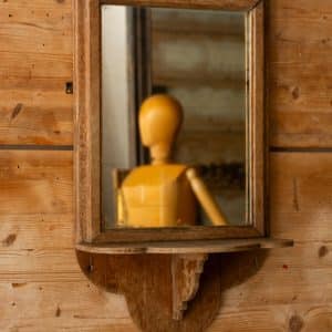 Pine Shelf Wall Mirror #9909