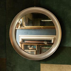 1970s Metalic Circular Mirror #9954