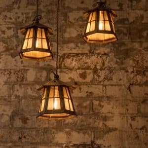 Trio of Brass Lanterns #9992