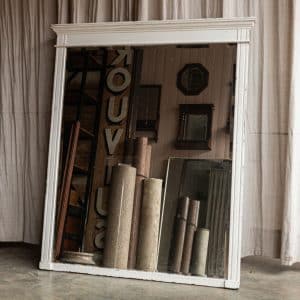 White Overmantel Mirror #1025