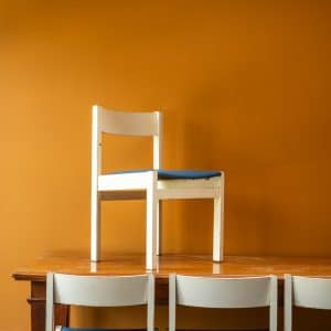White and Blue Modernist Chairs #1042