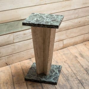 Travertine and Marble Plinth #1057