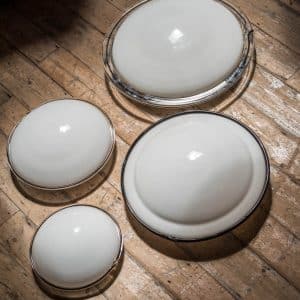 1980's Hand Blown Plafonnier Lights #1068