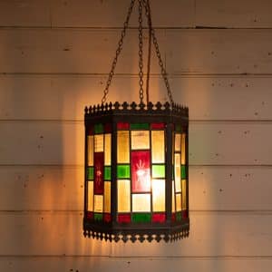 Victorian Stained Glass Pendant #1192