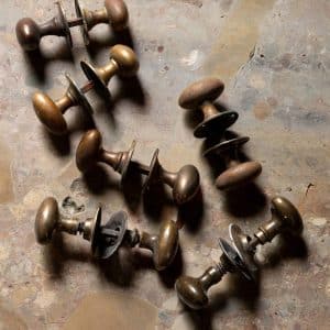 Reclaimed Brass Oval Doorknobs #1188