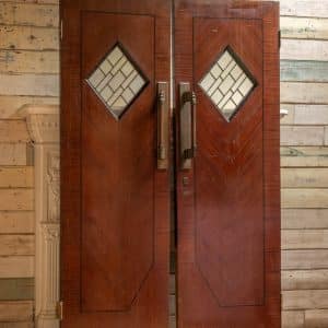 Pair of Veneered Deco Doors #1208