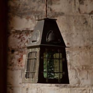 Arts and Crafts Brass Lantern #1227