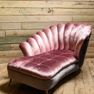 Pink Velvet Chaise Longue #1251