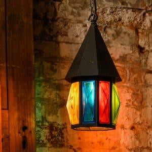 Coloured Glass Porch Lantern #1266
