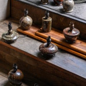 Small Turned Serpentine Lamps #1276