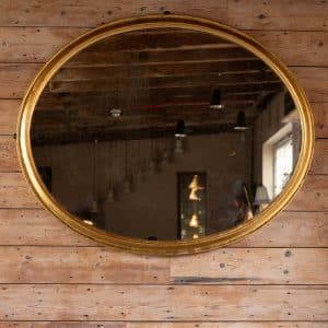 Large Oval Gilded Mirror #1339