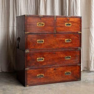 C19th Five Drawer Campaign Chest #1323