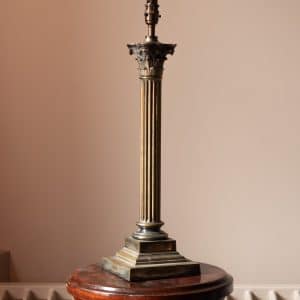 Brass Corinthian Column Table Lamp #1332