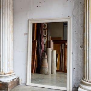 White Painted Overmantel Mirror #1413