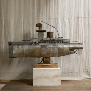 Scratch Built Battleship Sculpture #1407