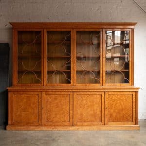 Early Victorian Satinwood Bookcase by Kerby #1436