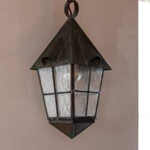 Mottled Glass Hanging Lantern #1453