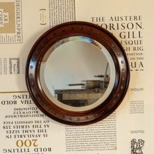 Mahogany Porthole mirror #1459