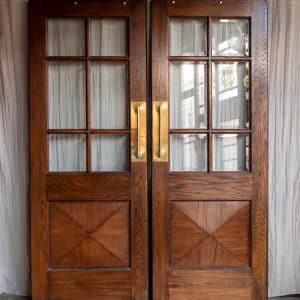 Oak Doors with Bevelled Glass #1493