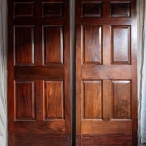 Monumental Mahogany Panelled Doors #1483